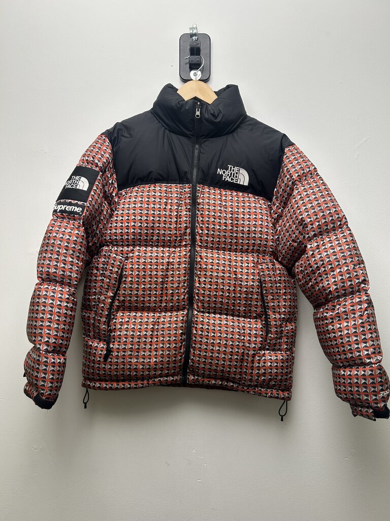 Preowned Supreme TNF Studded Red Puffer sz.M
