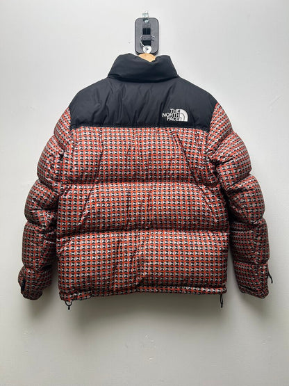 Preowned Supreme TNF Studded Red Puffer sz.M