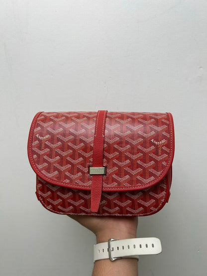 Preowned Goyard Red Belvedere PM