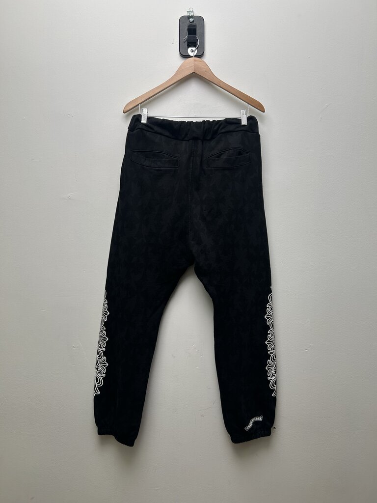 Preowned Chrome Hearts Black Cross Monogram Sweats sz.Medium