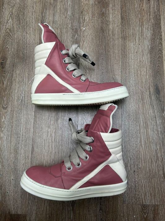 Preowned Rick Owens Thulian Pink Milk Jumbo Lace Geobasket sz.45
