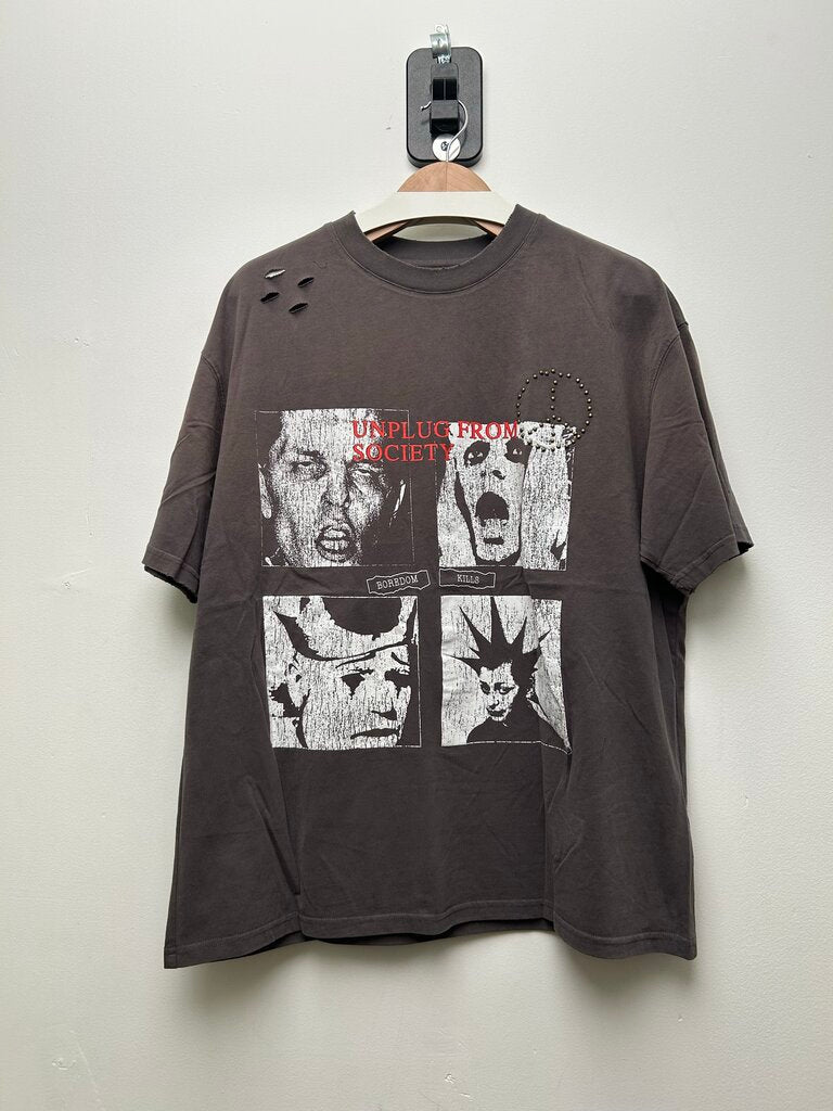 New Boredom Kills Scream Grey Tee size 2XL