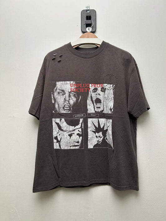 New Boredom Kills Scream Grey Tee size 2XL