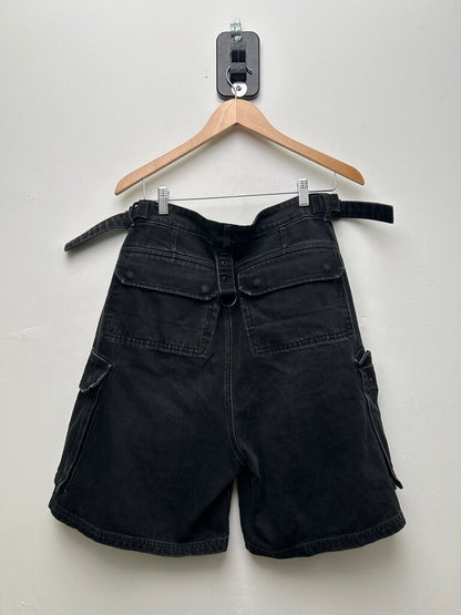 Vetements Black denim Multi Cargo Denim Shorts size 28-32
