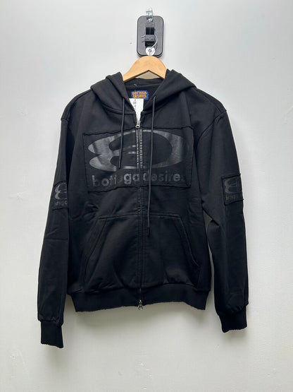 New Bottega Desires Black Zip Up Hoodie size M