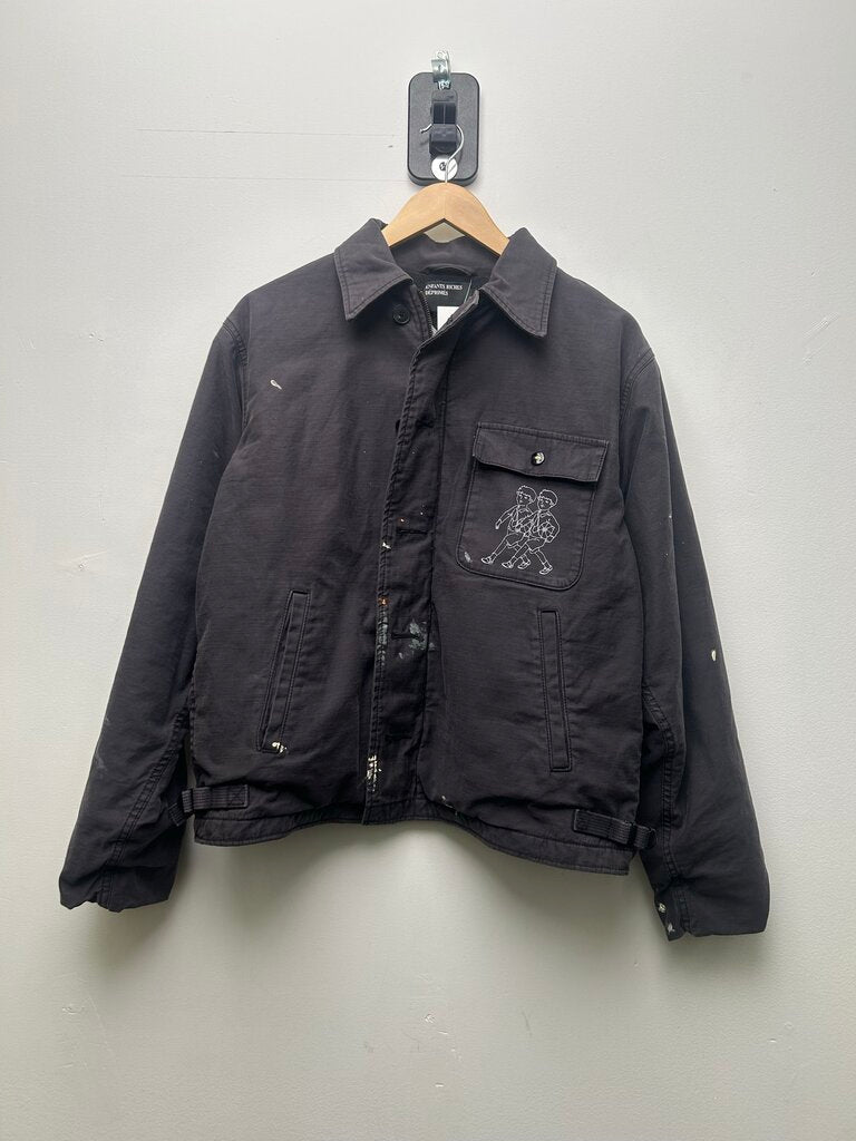 New ERD Study Paint Splatter Grey Work Jacket size M