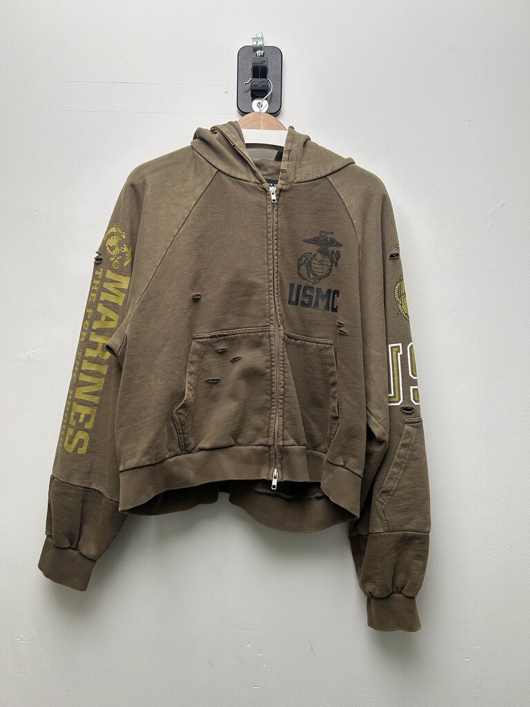 New Project G/R USMC Olive Zip Hoodie size 1(S/M)