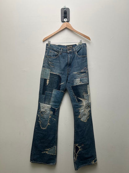 Kapital Flare distressed Blue Denim size 32