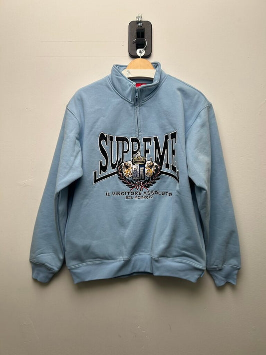 New Supreme Crest Appliqué Quarter Zip Size L