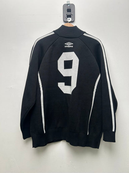 New Supreme Umbro Black White Zip Up Sweater size M