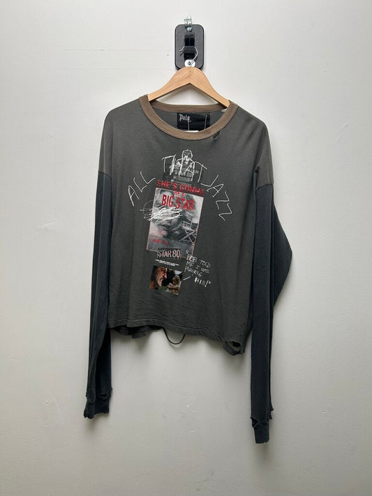 New Paly Big Star Grey Ringer L/S size XL