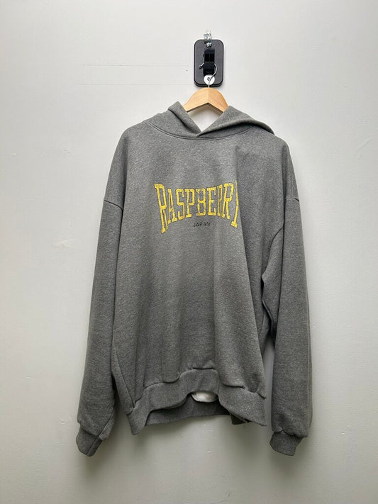 Preowned GV Gallery Yellow Raspberry Logo Grey Hoodie size XL