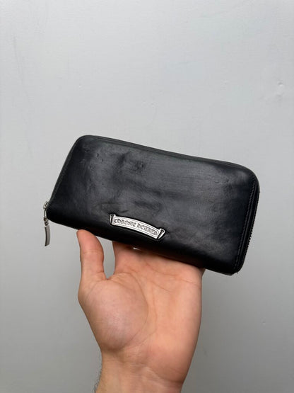 Preowned Chrome Hearts Fluer Zip Wallet
