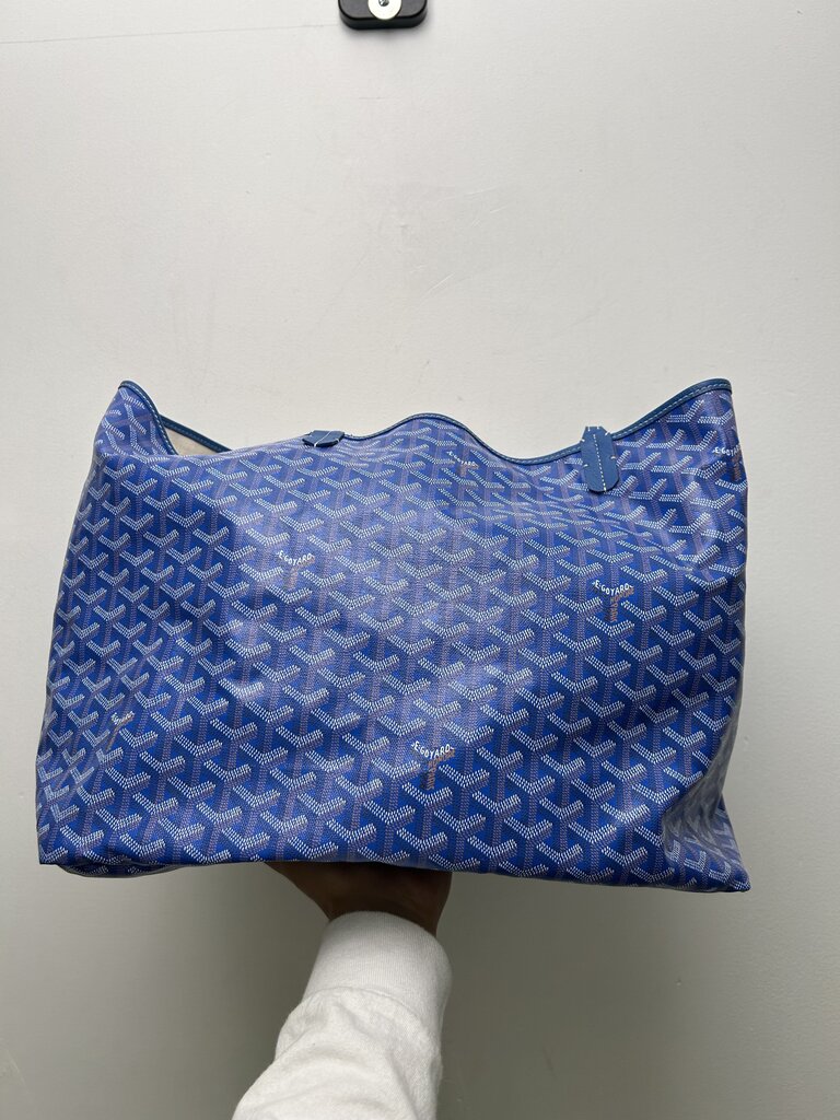 Preowned Goyard Blue St. Louis GM Tote Bag