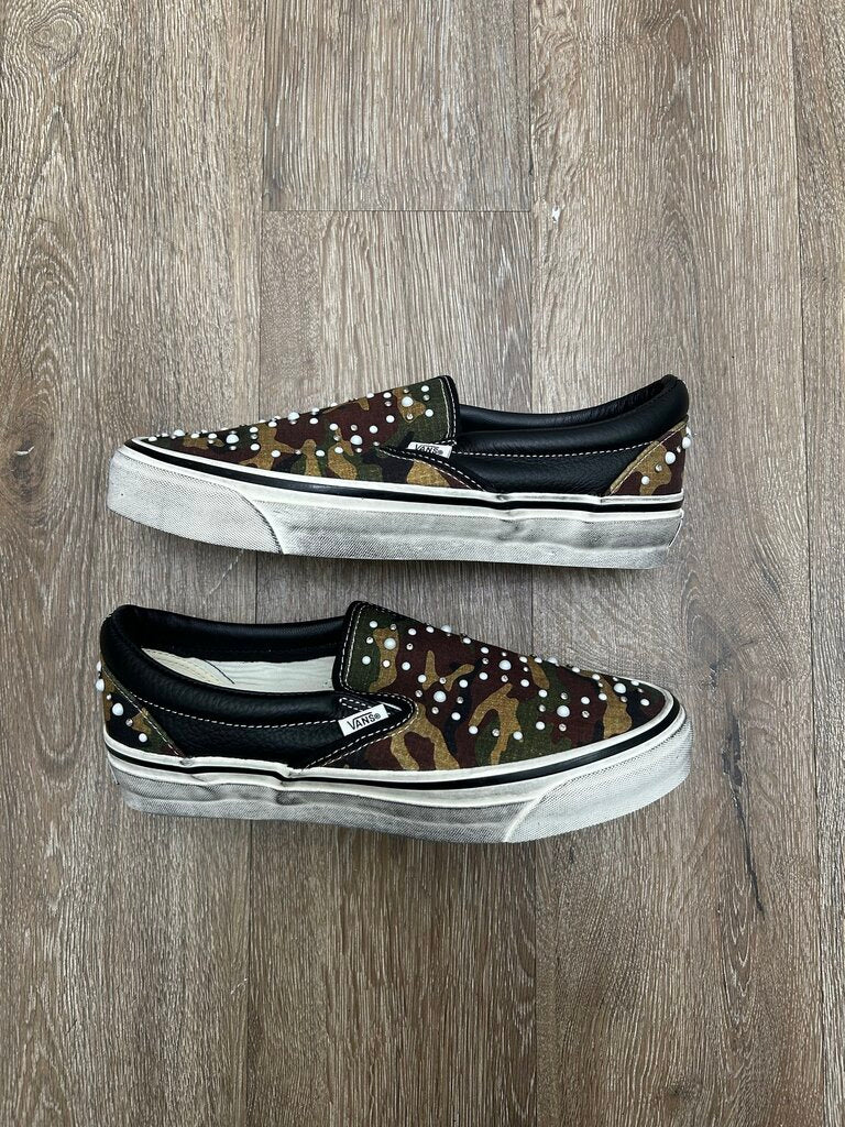 New Vans Camo Slip On Pearlized Size 10.5