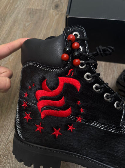 New Sicko Black Mohair Boot Size 44