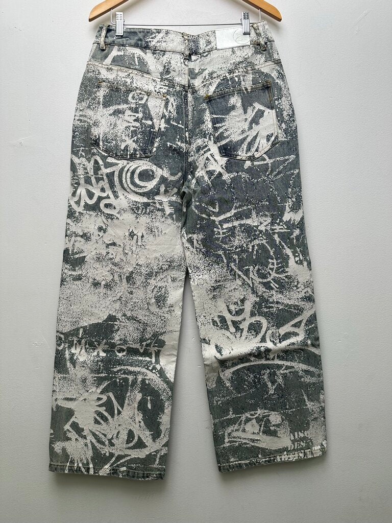 New Faciane Wynnwood Graffiti Denim sz.34