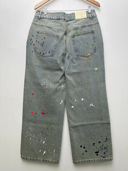 New Faciane Artsy Paint Denim sz.30