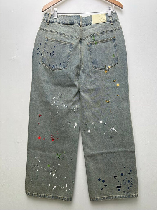 New Faciane Artsy Paint Denim sz.30