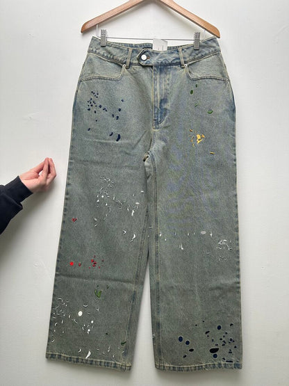 New Faciane Artsy Paint Denim sz.34