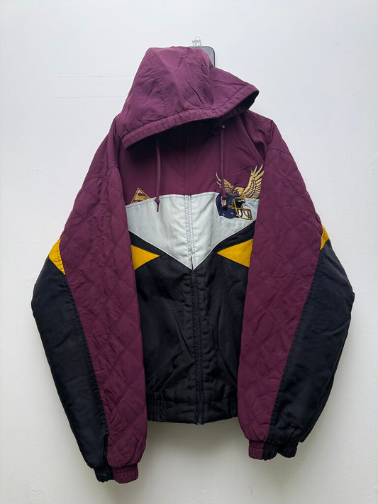 New Supreme Margiela Burgundy Split Stadium Black Zip Up Jacket size L