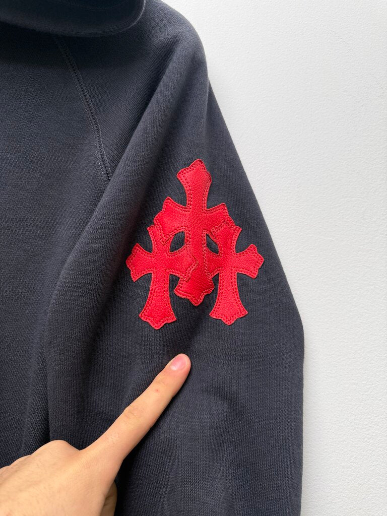 Preowned Chrome Heart Blue Red Paper Jam Hoodie size L