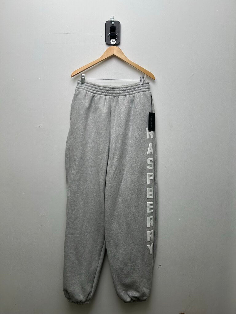 New Gv Gallery Raspberry Spellout Sweatpants Grey Sz.Small