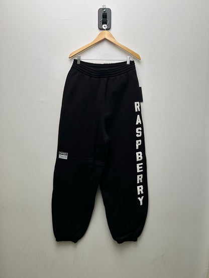 New Gv Gallery Raspberry Spellout Sweatpants Black Sz.Small