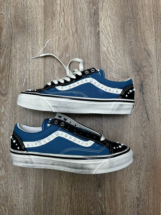 New Vans Pealized Blue Navy White Sz.7.5