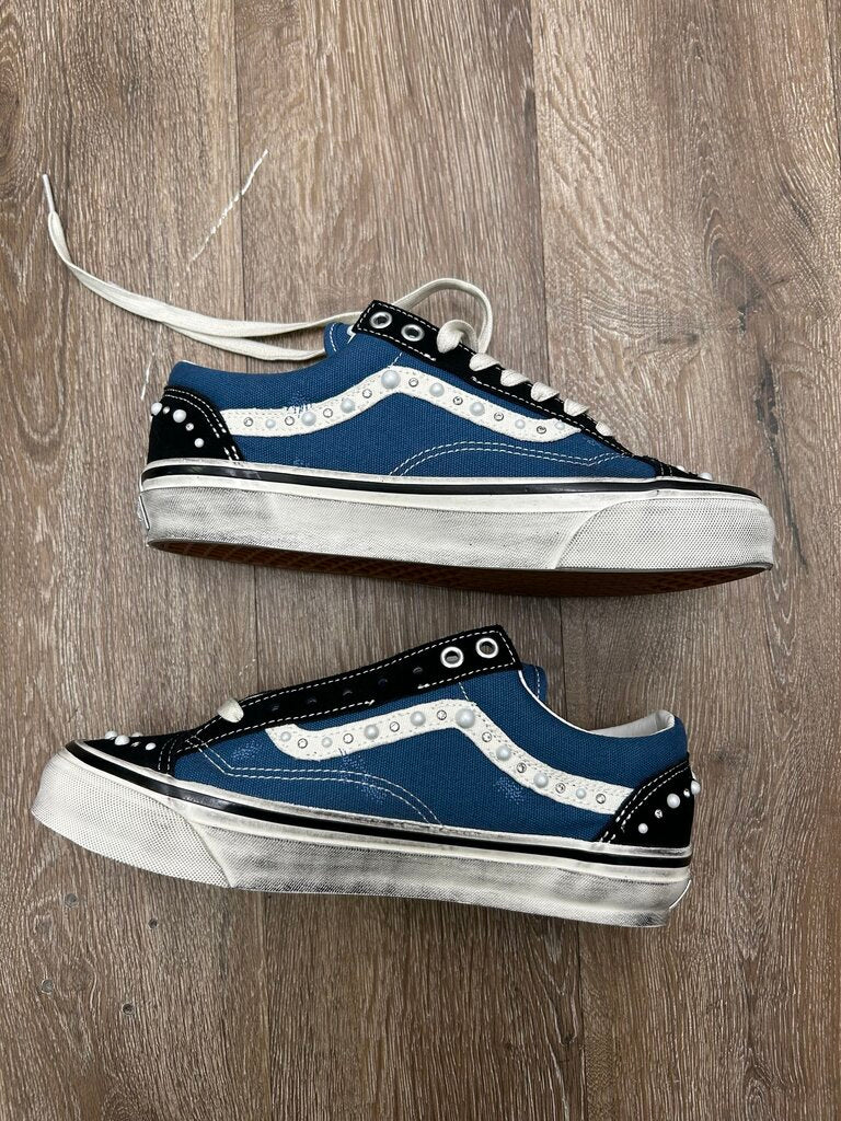 New Vans Pealized Blue Navy White Sz.7.5