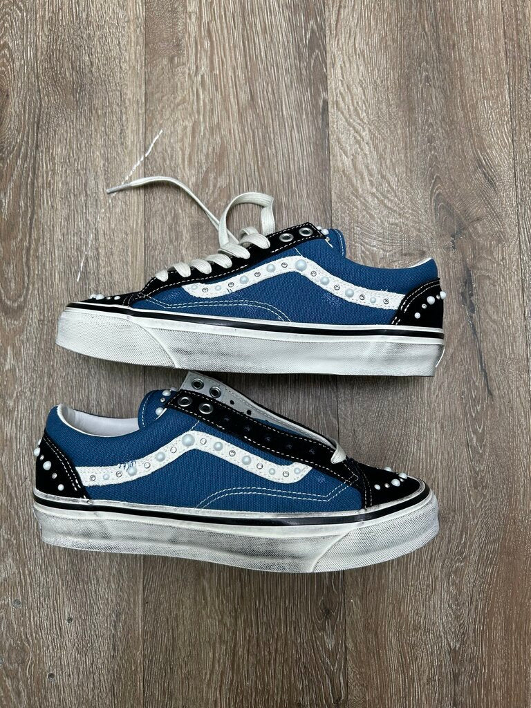 New Vans Pealized Blue Navy White Sz.8