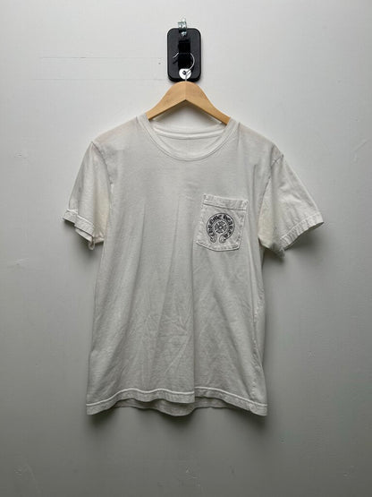 Preowned Chrome Hearts Jesse Jo Fire Of Love White Tee Sz.Medium