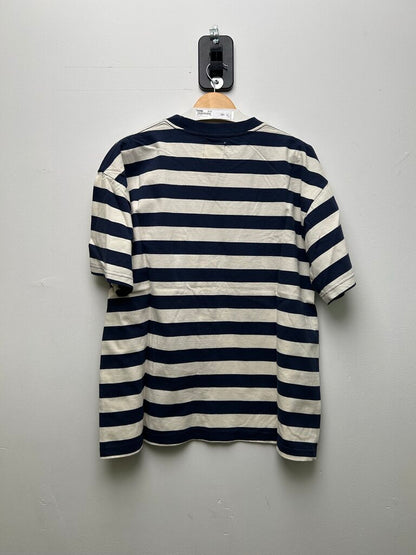 New 74 Is War Navy White Stripie Shirt sz.S