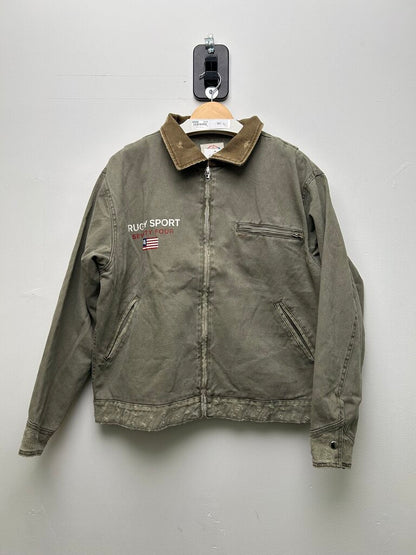 New 74 Is War Olive Rugby Sport Jacket sz.S