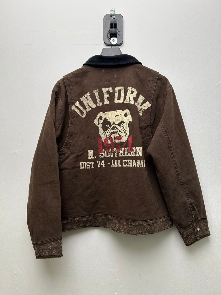 New 74 Is War Brown Champion Jacket sz.S