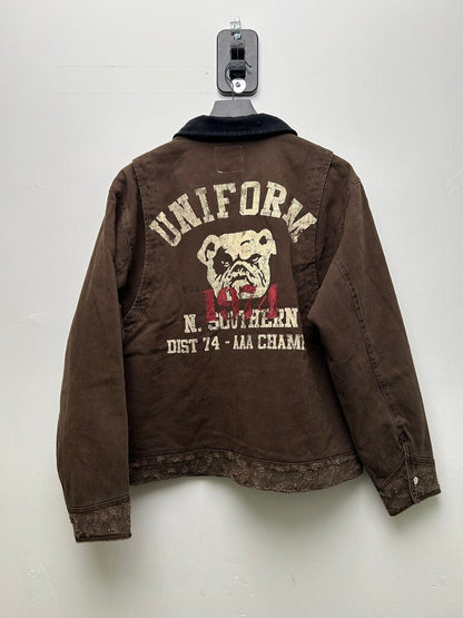 New 74 Is War Brown Champion Jacket sz.S