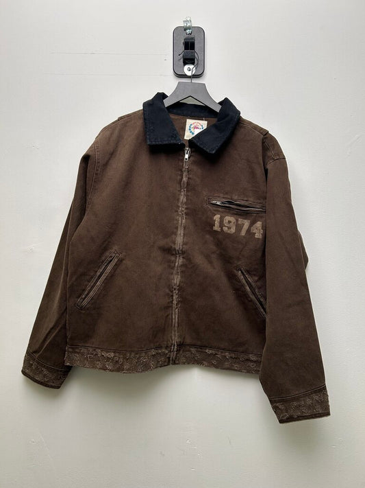 New 74 Is War Brown Champion Jacket sz.L