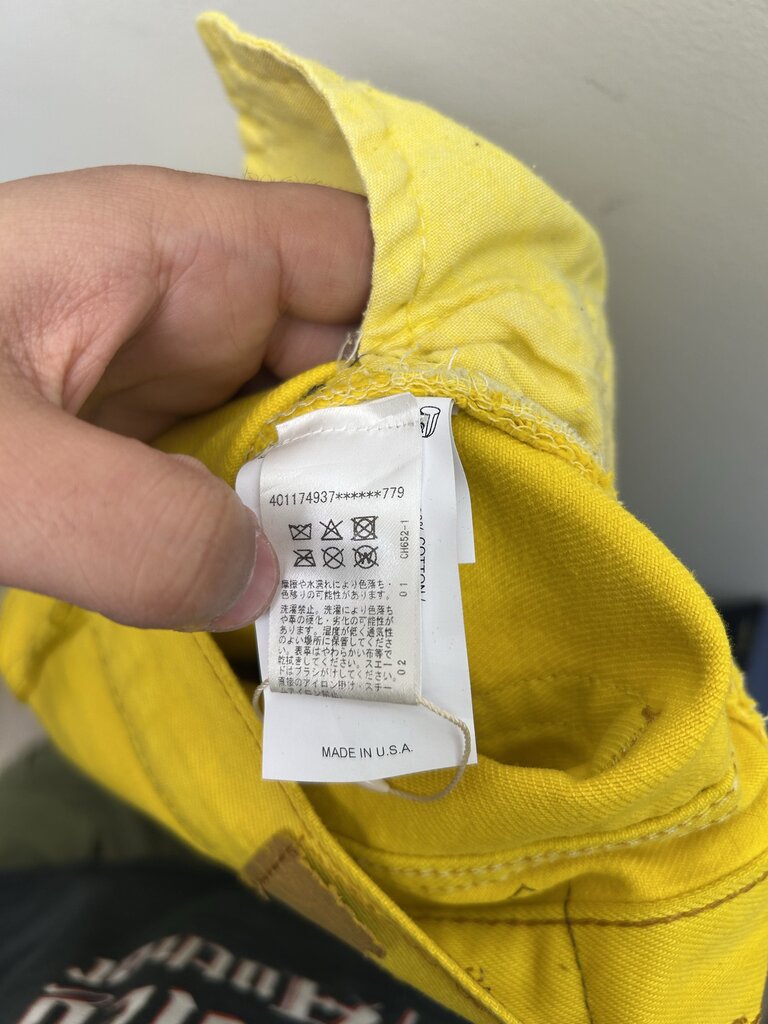 Preowned Chrome Hearts Yellow Patch Denim Size 32