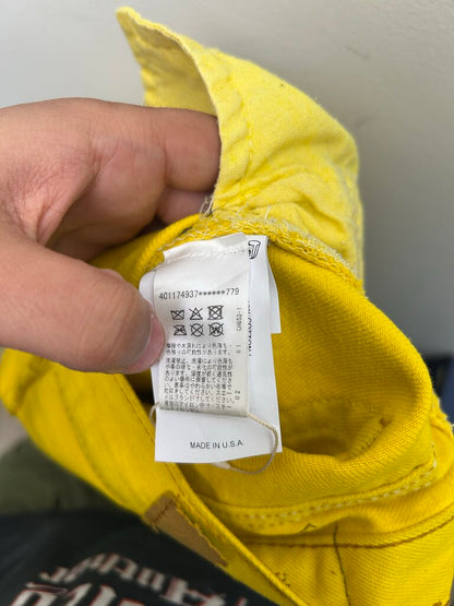 Preowned Chrome Hearts Yellow Patch Denim Size 32