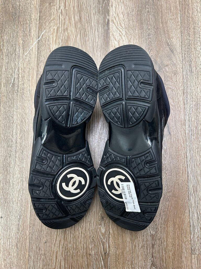 Preowned Chanel Triple Black Runner Size 44