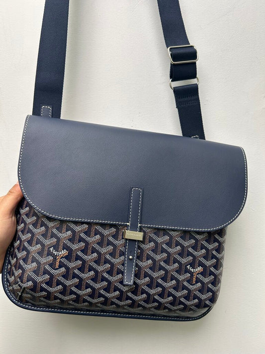 New Goyard Coursier Messenger Navy Bag