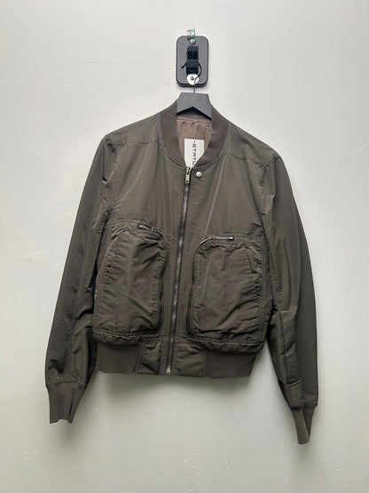 Preowned Rick Owens Grey Zipper Bomber size S
