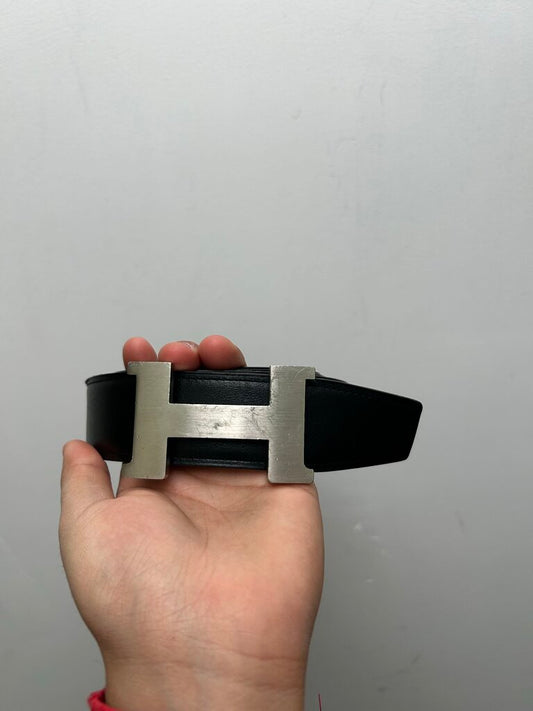 Preowned Hermes black Brown Belt size 38-40