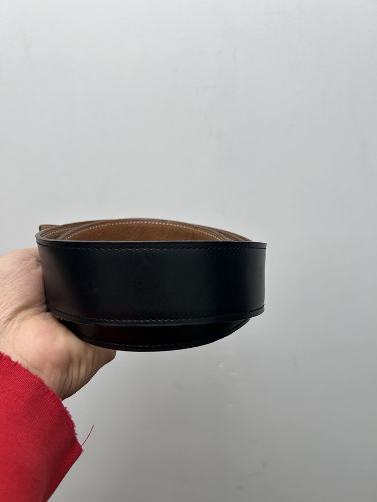 Preowned Hermes black Brown Belt size 38-40