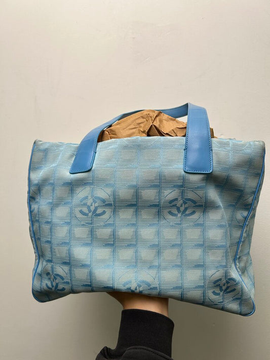 Chanel Blue Red Vintage Tote Bag