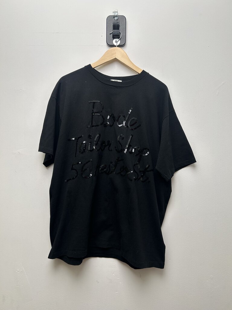 Preowned Bode Black Sequence Tee Size Large