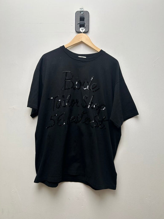 Preowned Bode Black Sequence Tee Size Large