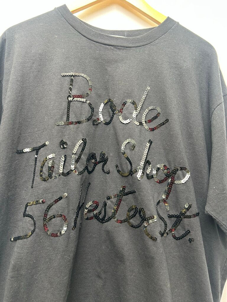 Preowned Bode Black Sequence Tee Size Large