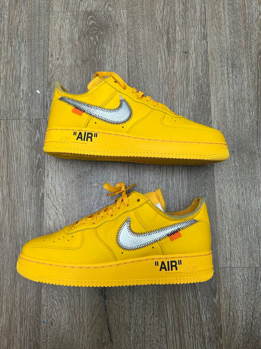 Preowned Nike Air Force 1 Off White Lemonade Size 10