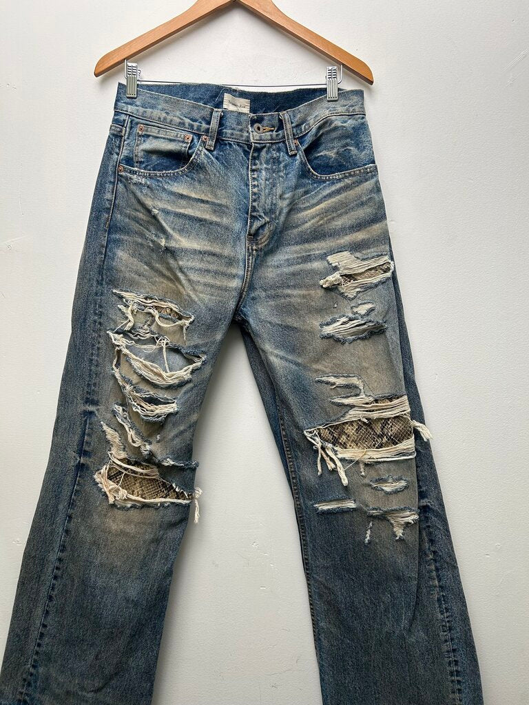 The Butchers Riot Lightwash Denim Size Medium